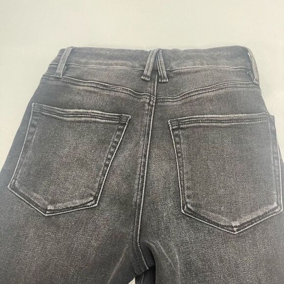 Good American Black Destroyed Skinny Denim Jeans Size 2/26 - Picture 10 of 11